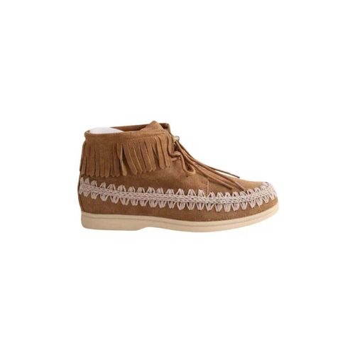 Boots Boots Suede mini boot with fringes camel - Mou - Modalova
