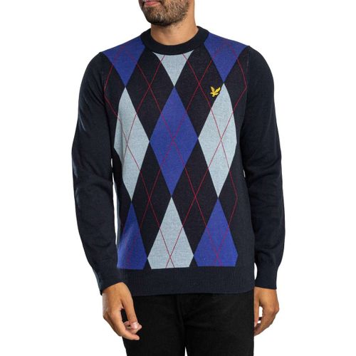 Pull Tricot à col rond en maille losanges - Lyle & Scott - Modalova