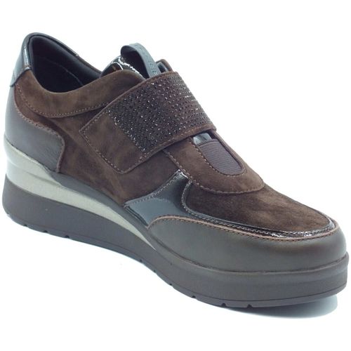 Baskets basses 224211 Cream Patent Strass Coffe - Stonefly - Modalova