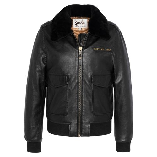 Blouson Blouson pilote cuir Ref LCWLISAX Noir - Schott - Modalova