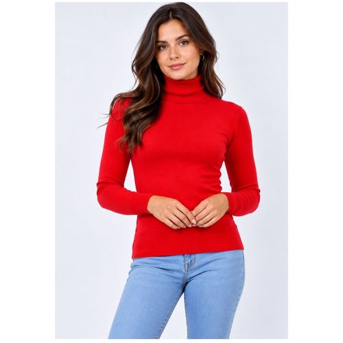 Pull Pull col Roulé F, Rouge - Kebello - Modalova