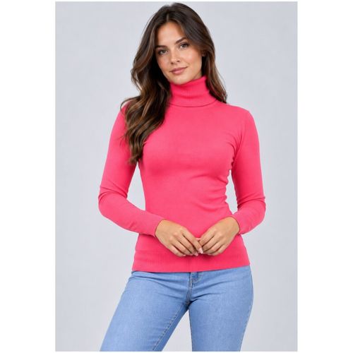 Pull Pull col Roulé F, Fushia - Kebello - Modalova