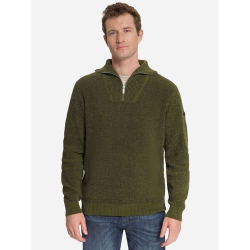 Sweat-shirt Half-zip Pull Chenille Olive - No Excess - Modalova