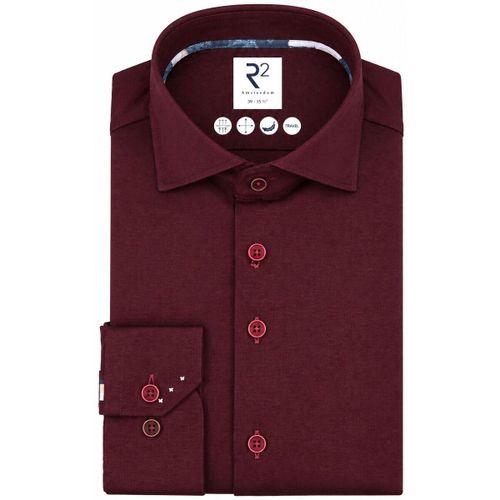 Chemise R2 Chemise Knitted Dobby Bordeaux - R2 Amsterdam - Modalova