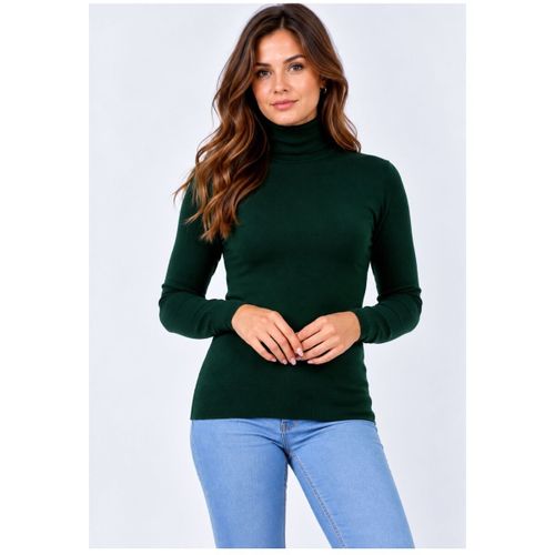 Pull Pull col Roulé F, VERT FONCE - Kebello - Modalova