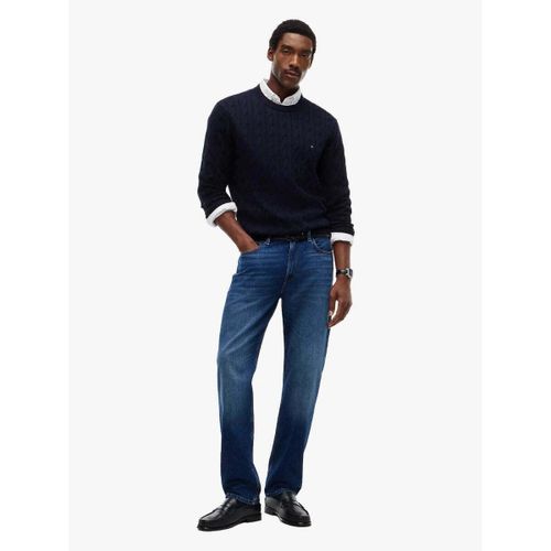 Sweat-shirt Pull torsadé marine - Tommy Hilfiger - Modalova