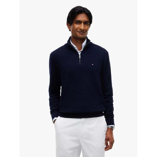 Sweat-shirt Pull camionneur marine en cachemire - Tommy Hilfiger - Modalova