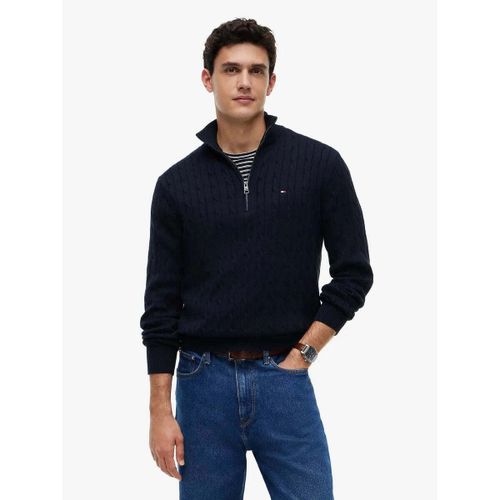 Sweat-shirt Pull camionneur torsadé marine - Tommy Hilfiger - Modalova