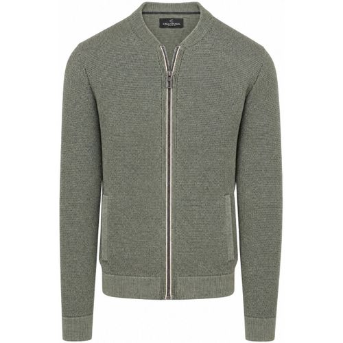 Sweat-shirt Gilet Zip Structure Vert - Casamoda - Modalova