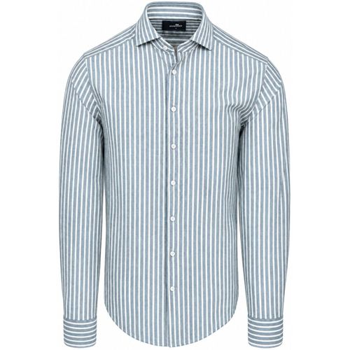 Chemise Shirt Elevated Knit Rayé Bleu - Vanguard - Modalova