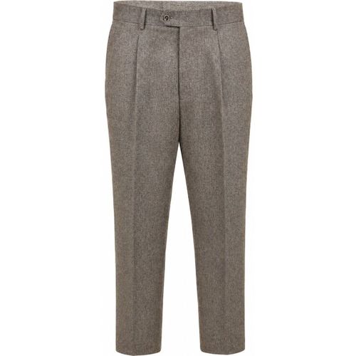 Pantalon Pantalon Straight Pleat Herringbone Beige - Suitable - Modalova