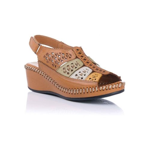 Sandales compensées Sandale à talon compensé - Cuir - 48 Horas - Modalova