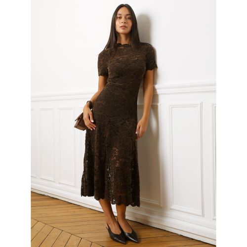 Robes midi Robes - Marron - La Modeuse - Modalova