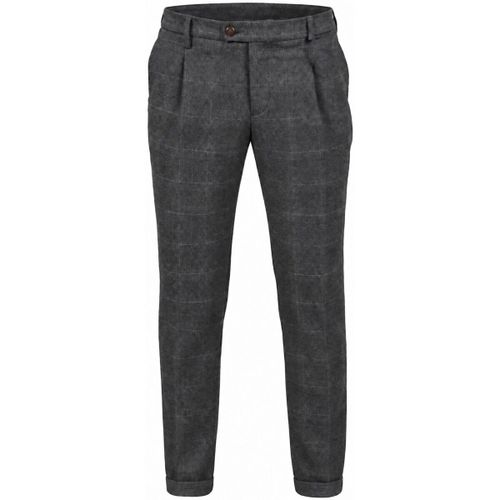 Pantalon Barista Laine Chino Glencheck Anthracite - Alberto - Modalova