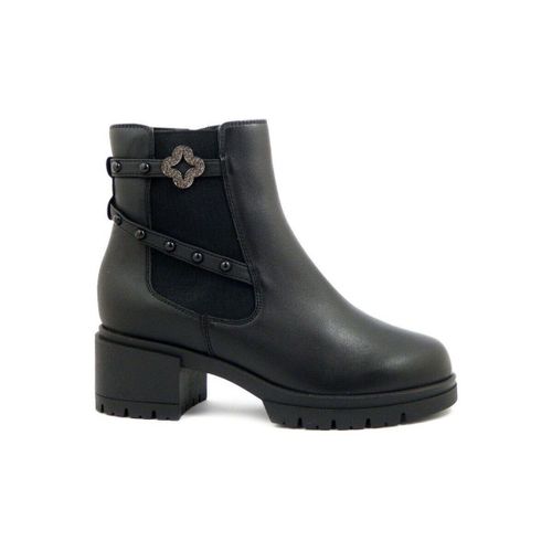 Boots Bottine , Cuir douce, Zip - 4H6251 - Donna Serena - Modalova