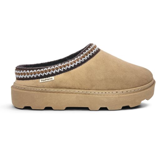 Chaussons Sabots Ruban Ethnique Plateforme Fourrure Douce - Pisamonas - Modalova