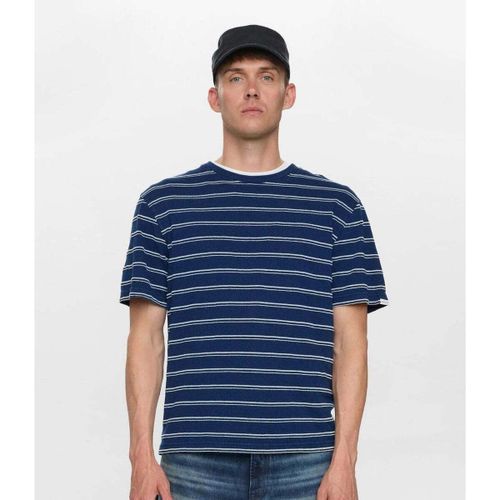 T-shirt Villads Indigo Stripe Tee Sky Captain - Anerkjendt - Modalova