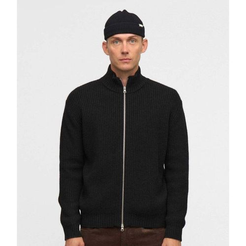 Pull Sinus Zip Wool Cardigan Caviar - Anerkjendt - Modalova