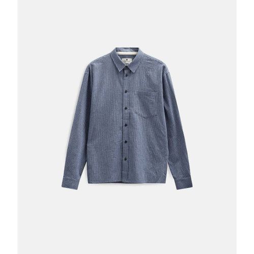 Chemise Otto Small Check LS Shirt Estate Blue - Anerkjendt - Modalova