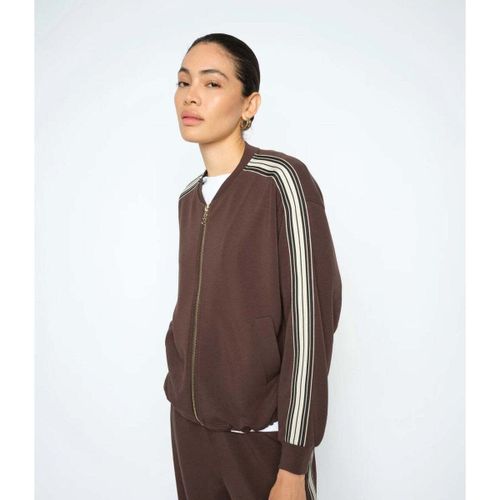 Pull Ardie LS Zip Sweatcardigan Marrón Chocolate - Mos Mosh - Modalova