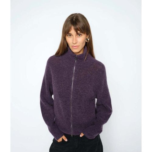 Pull Thora Knit Zip Cardigan Ciruela - Mos Mosh - Modalova