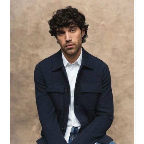 Surchemises Austin Knit Overshirt Navy - Mos Mosh - Modalova