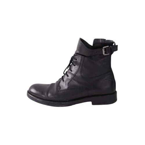 Bottines Boots à lacets noires - Lanvin - Modalova