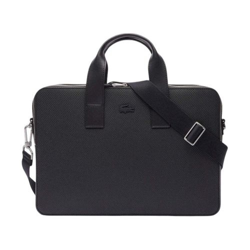 Sac Sac ordinateur Chantaco en Cuir Noir - Lacoste - Modalova