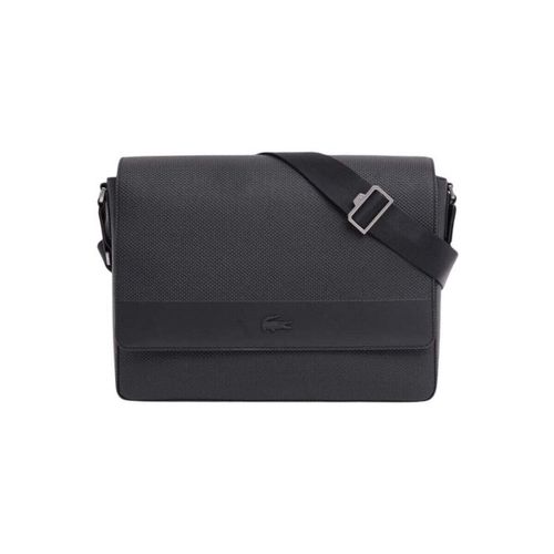 Sac bandoulière Grand sac messenger Chantaco cuir Noir - Lacoste - Modalova