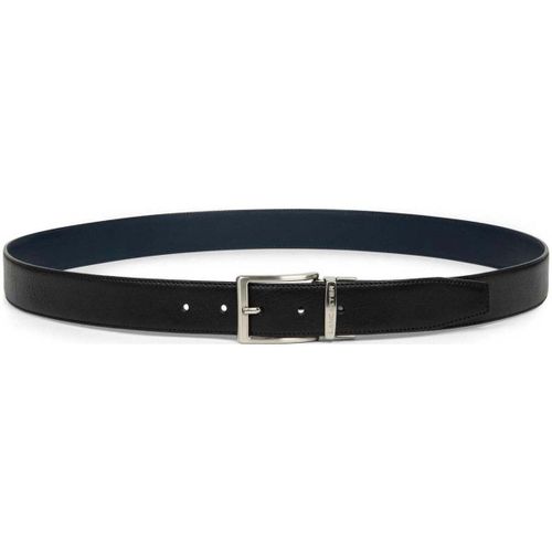 Ceinture Ceinture Cuir Lisse Noir - Bleu - LANCASTER - Modalova