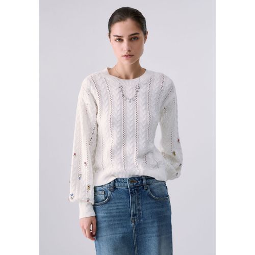 Pull Maille avec broderies bijoux - Liu Jo - Modalova