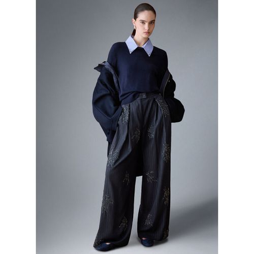 Pantalon Pantalon palazzo avec broderies bijoux - Liu Jo - Modalova