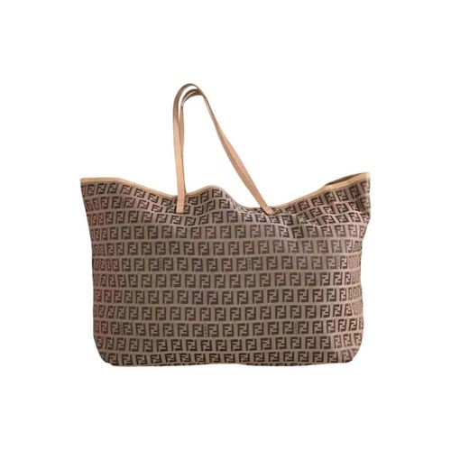 Cabas Sac porté épaule Logo Shopper Tote marron - Vintage - Modalova