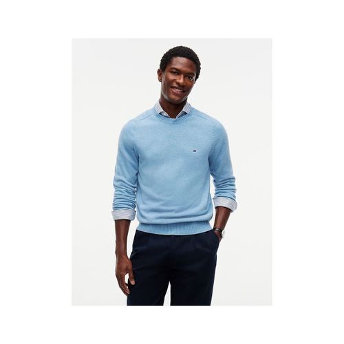 Pull MW0MW36535 LAMBSWOOL-DVF SKY BLUE HTR - Tommy Hilfiger - Modalova