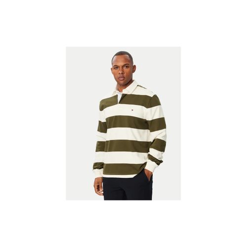 T-shirt MW0MW45692 ESS STRIPE POLO-MT1 HUNTSMAN GREEN/IVORY - Tommy Hilfiger - Modalova