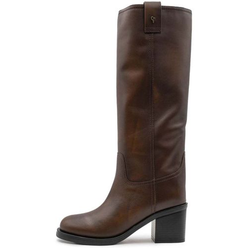Bottes AMARA BRUSHED NAPPA MOKA - PALOMA BARCELÓ - Modalova