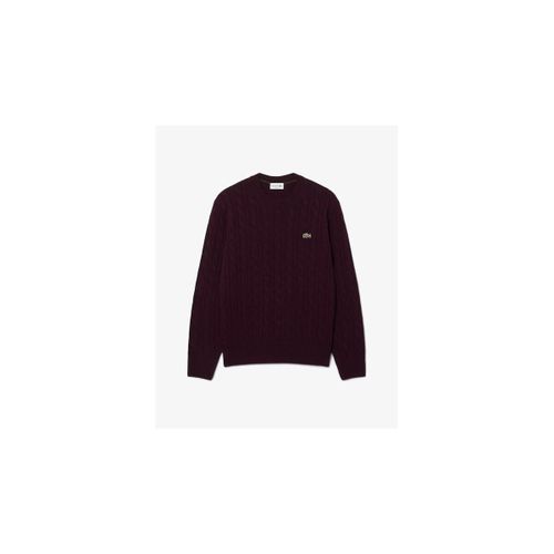 Pull - CARDED WOOL CABLE KNIT CREW - Lacoste - Modalova