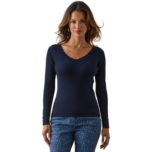 Pull Pull col V finitions écailles - Daxon - Modalova