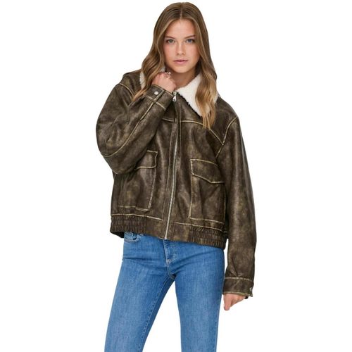 Blouson Onlingrid Faux Leather Washed Bomber Otw 15373704 - Only - Modalova