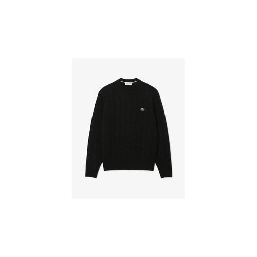 Pull - CARDED WOOL CABLE KNIT CREW - Lacoste - Modalova