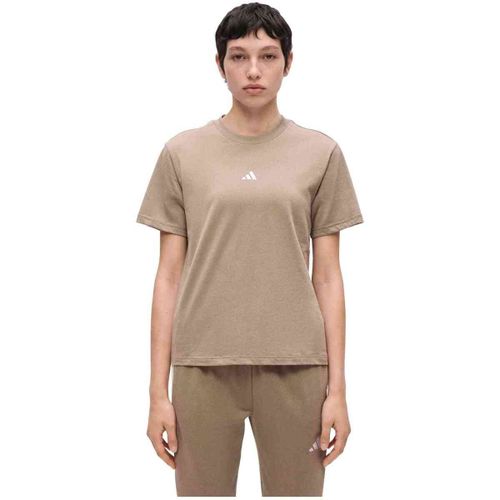 T-shirt Essentials Small Logo Cotton Tee "Khaki Six" - adidas - Modalova