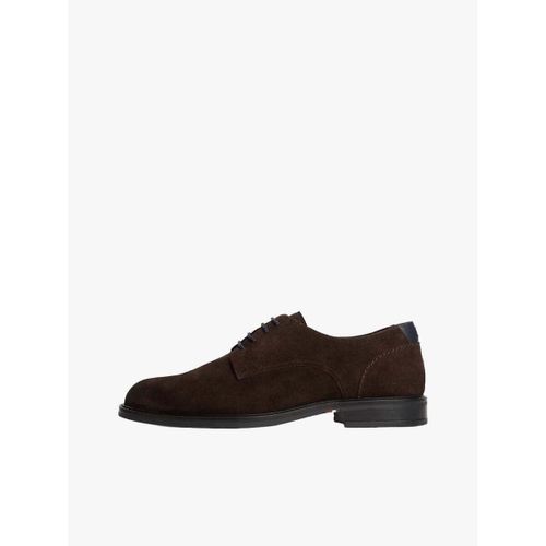 Ville basse Derbies marron en daim - Tommy Hilfiger - Modalova