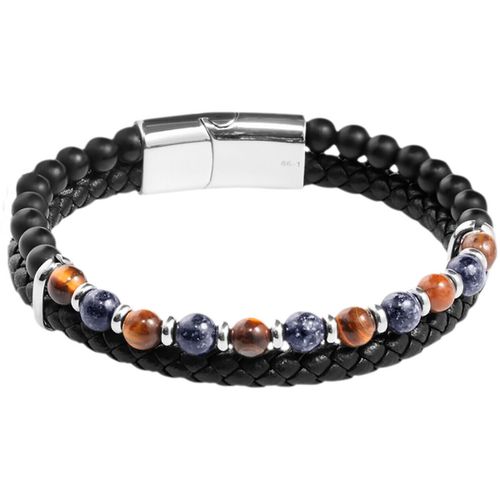 Bracelets Bracelet Style multirangs cuir tresseé perles - Lotus - Modalova