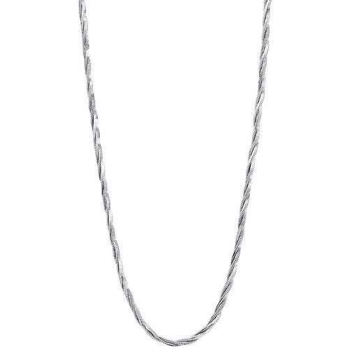 Collier Chaîne Style maille torsadée acier - Lotus - Modalova