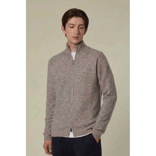 Pull 0092 GIAZZA ZIP-36 POLVERE - Daniele Fiesoli - Modalova