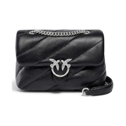 Sac Sac gonflant rose mini petit logo noir petit argent - Pinko - Modalova