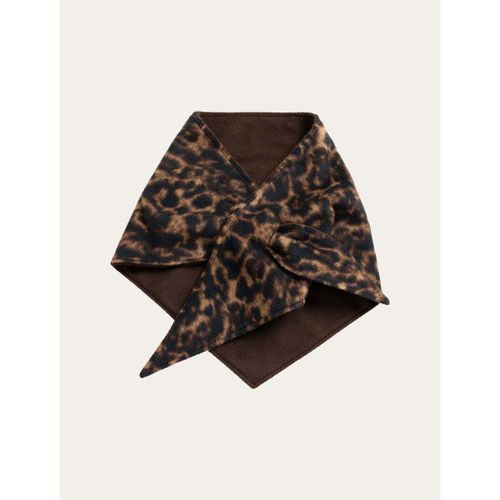 Echarpe Leopard Reversible Triangle - Yaya - Modalova