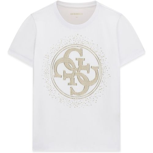 T-shirt Ss Cn 4G Round Crystals Logo T - Guess - Modalova