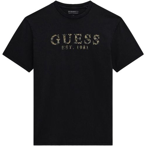T-shirt Ss Bsc Textured Logo Tee - Guess - Modalova