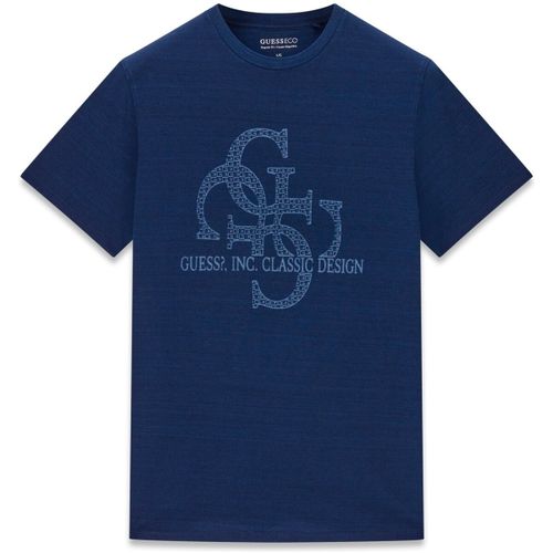 T-shirt Ss Bsc Quattro G Logo Tee - Guess - Modalova